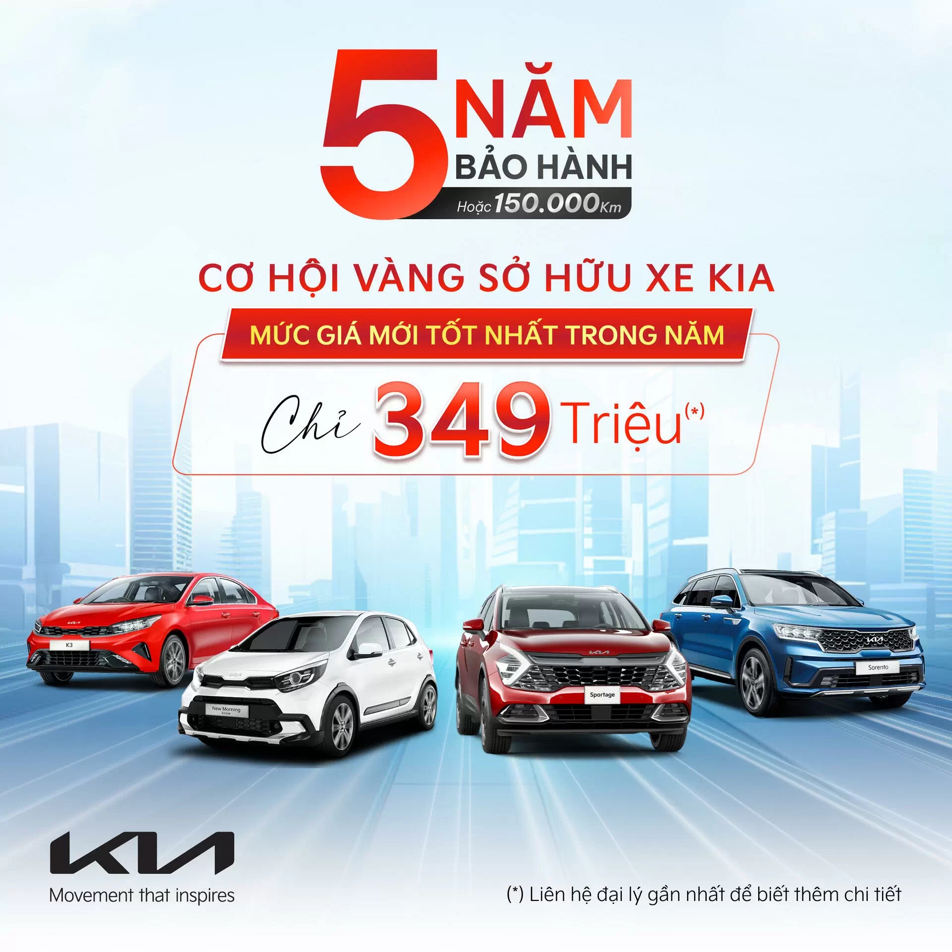 Cơ hội vàng sở hữu xe Kia với giá mới đặc biệt