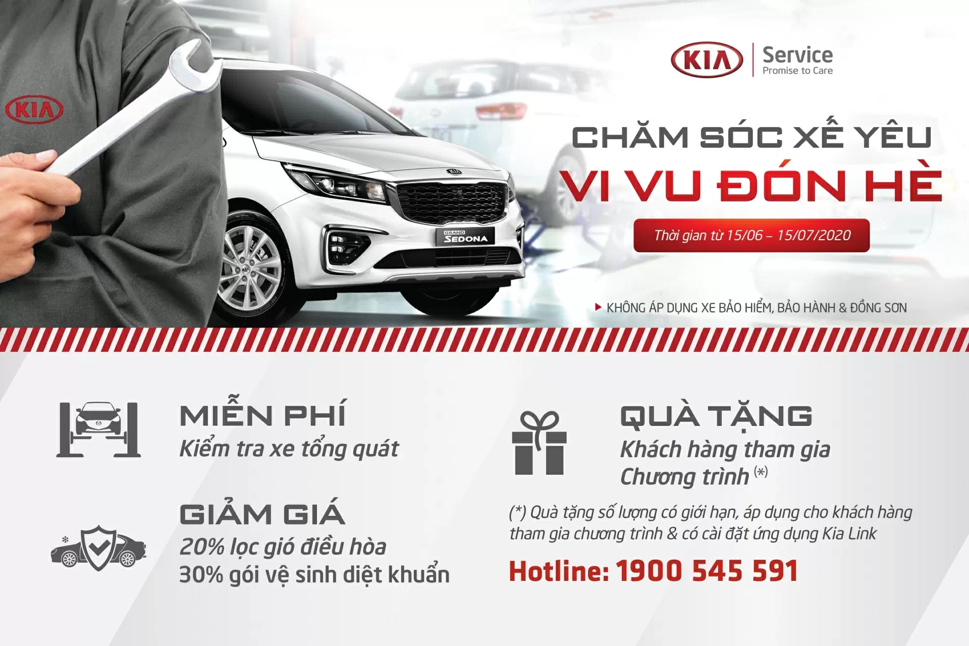 Chương trình ưu đãi: “Chăm sóc xế yêu, vi vu đón hè” cùng Kia Việt Nam