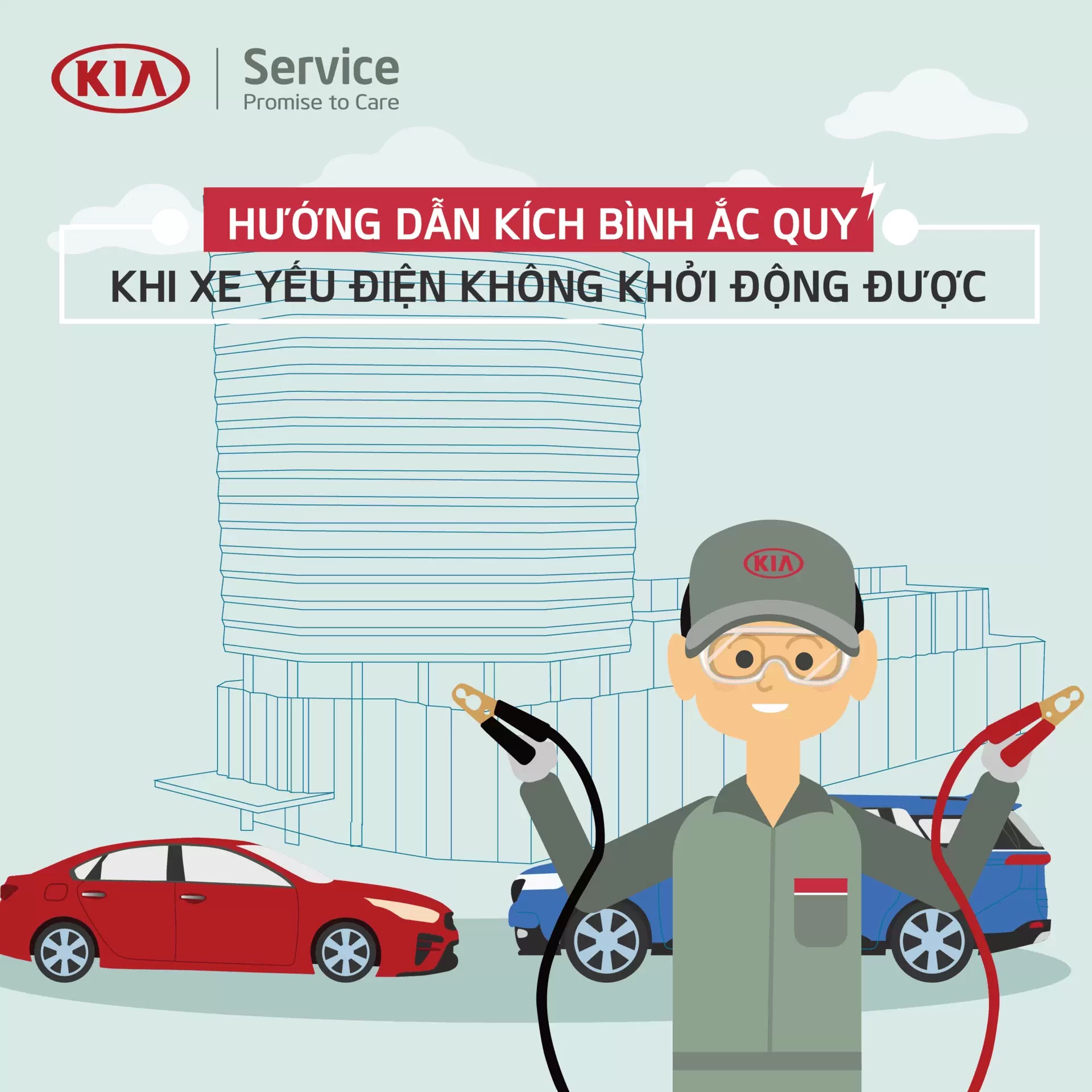 HƯỚNG DẪN KÍCH BÌNH ẮC QUY KHI XE YẾU ĐIỆN KHÔNG KHỞI ĐỘNG ĐƯỢC