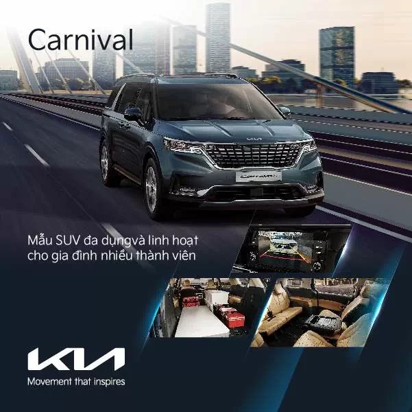 Kia Carnival: Mẫu SUV đa dụng và linh hoạt cho gia đình nhiều thành viên